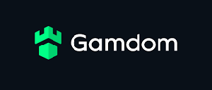 Official Gamdom crypto casino and sportsbook logo with green castle tower emblem and white 'Gamdom' text on dark background