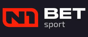 Official N1 Bet sportsbook and online casino logo featuring red 'N1' emblem with black 'BET sport' text on dark background